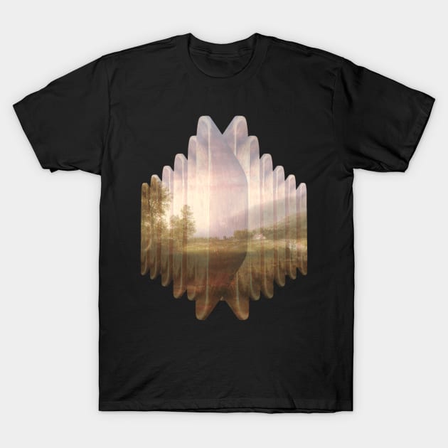 Abstract framed landscape T-Shirt by Geomhectic